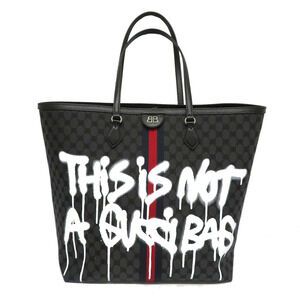 BALENCIAGA GUCCI Hacker Graffiti Tote Collaboration Black The Project Bag